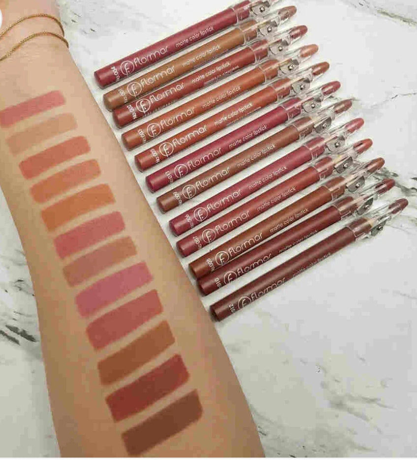 Flormar Lip Pencil Waterproof lip liner Pack of 12
