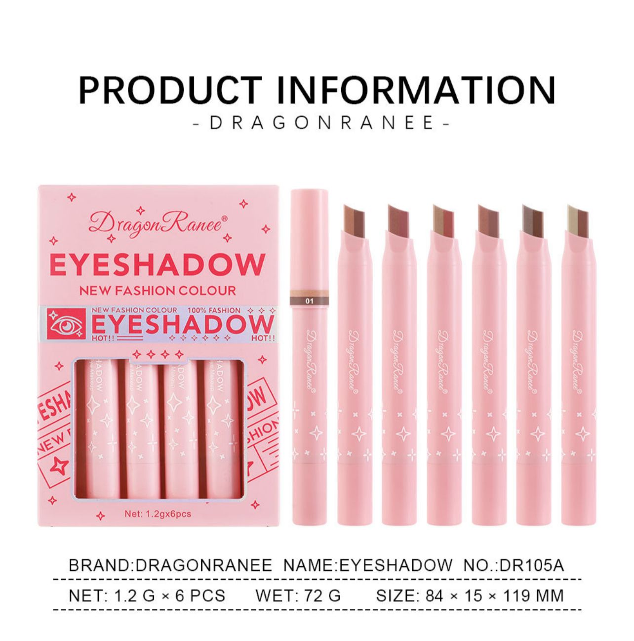 Dragon Ranee Eyeshadow Sticks pack of 6