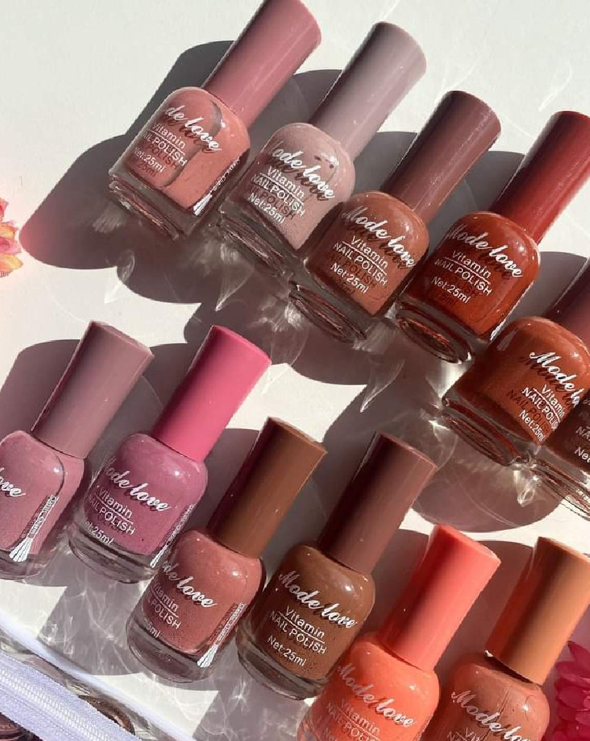 ModeloVe Nude Nail paints Set - Pack Of 12
