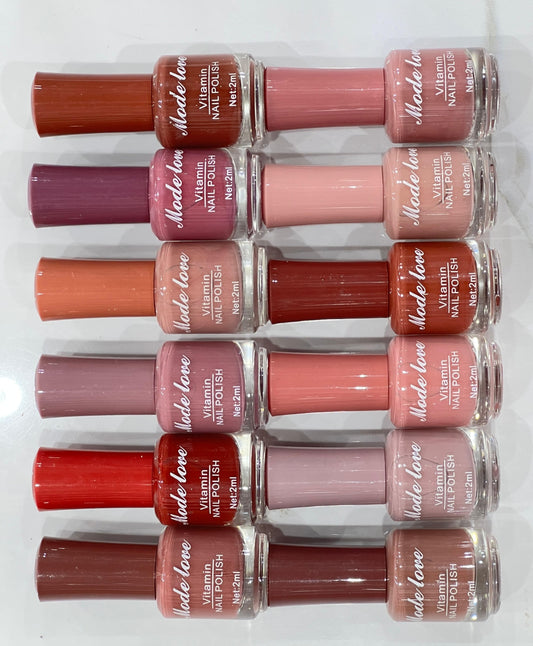 ModeloVe Nude Nail paints Set - Pack Of 12