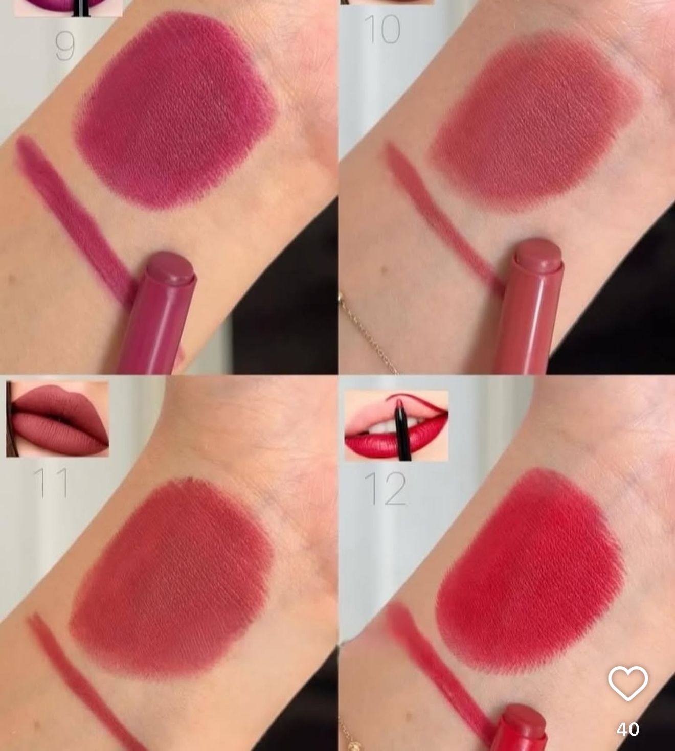 Dragon Ranee 
2 in 1 Lipsticks & Lip Liner
pack Of 6