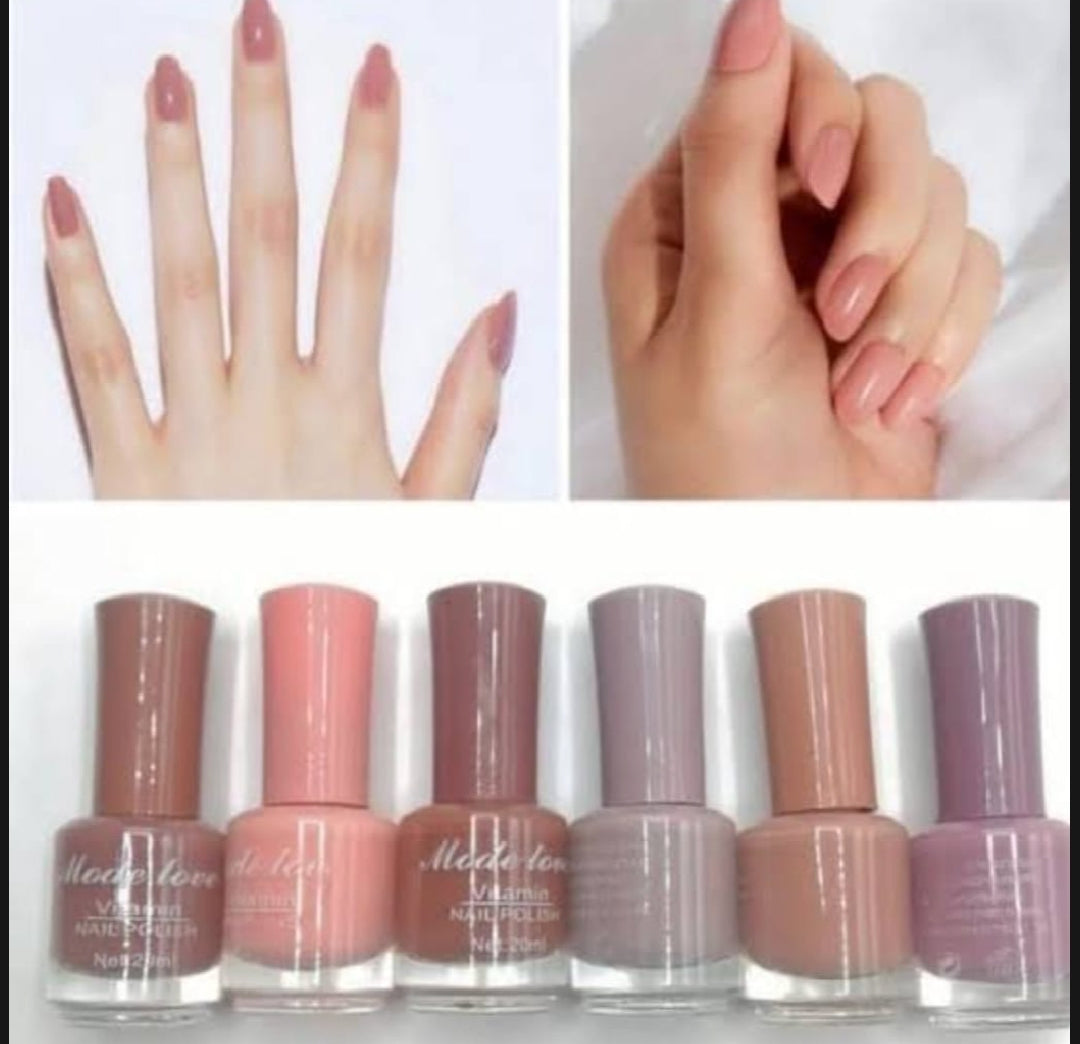 ModeloVe Nude Nail paints Set - Pack Of 12