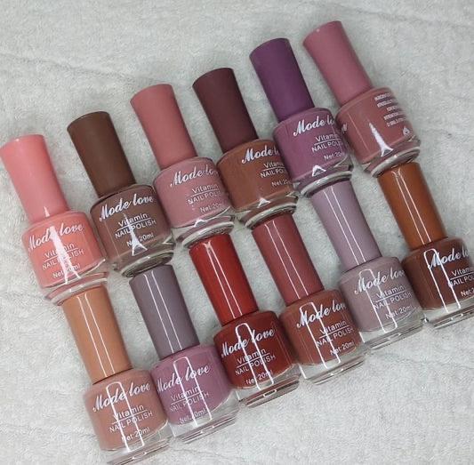 ModeloVe Nude Nail paints Set - Pack Of 12